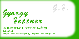gyorgy hettner business card