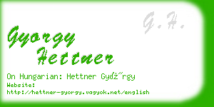 gyorgy hettner business card